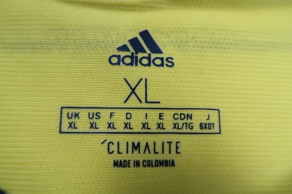 Adidas Mens Columbia FCF Home Stadium Jersey Bright Yellow BR3507 Men's Size XL - Picture 6 of 9